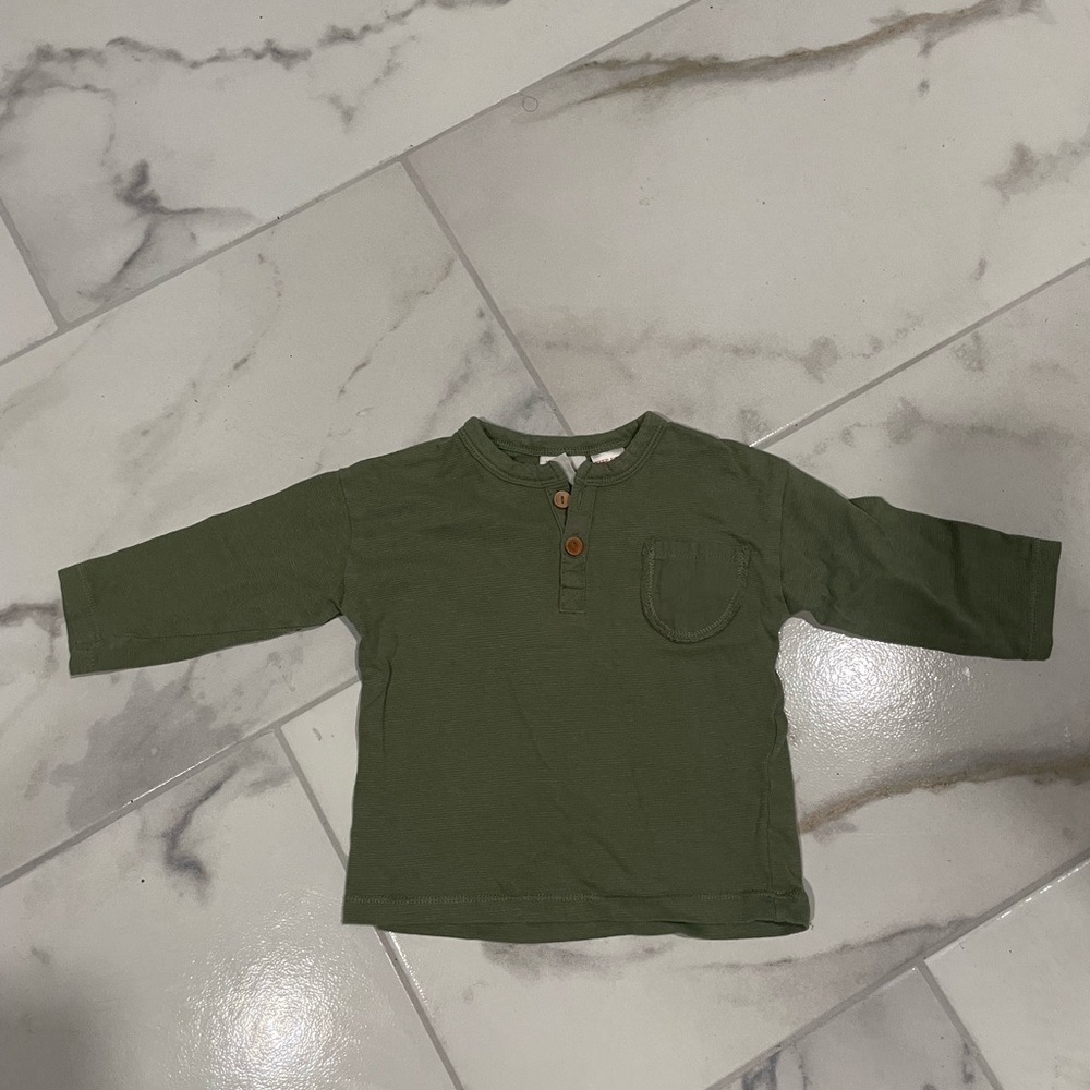 Zara long sleeve tee 6-9 months boy